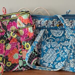 Vera Bradley Floral Quilted Tote Duo - Multi & Blue